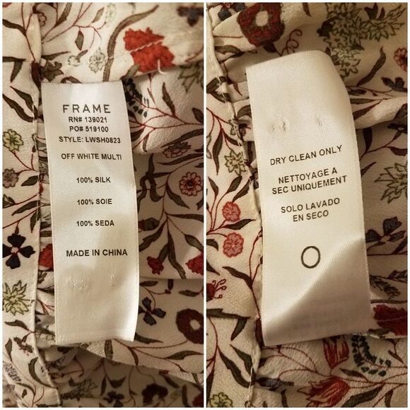 FRAME Silk Floral Kimono Top NEW - Picture 7 of 10